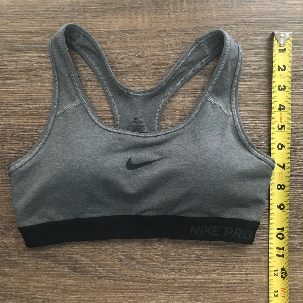 Nike Pro Dri-Fit Padded Sports Bra - Gray - Small
